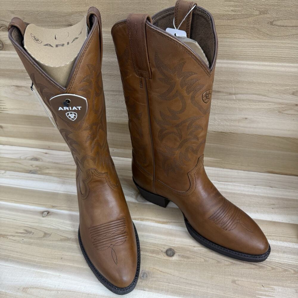 ARIAT Heritage Western R Toe Boot Cognac Men's Size 6EE